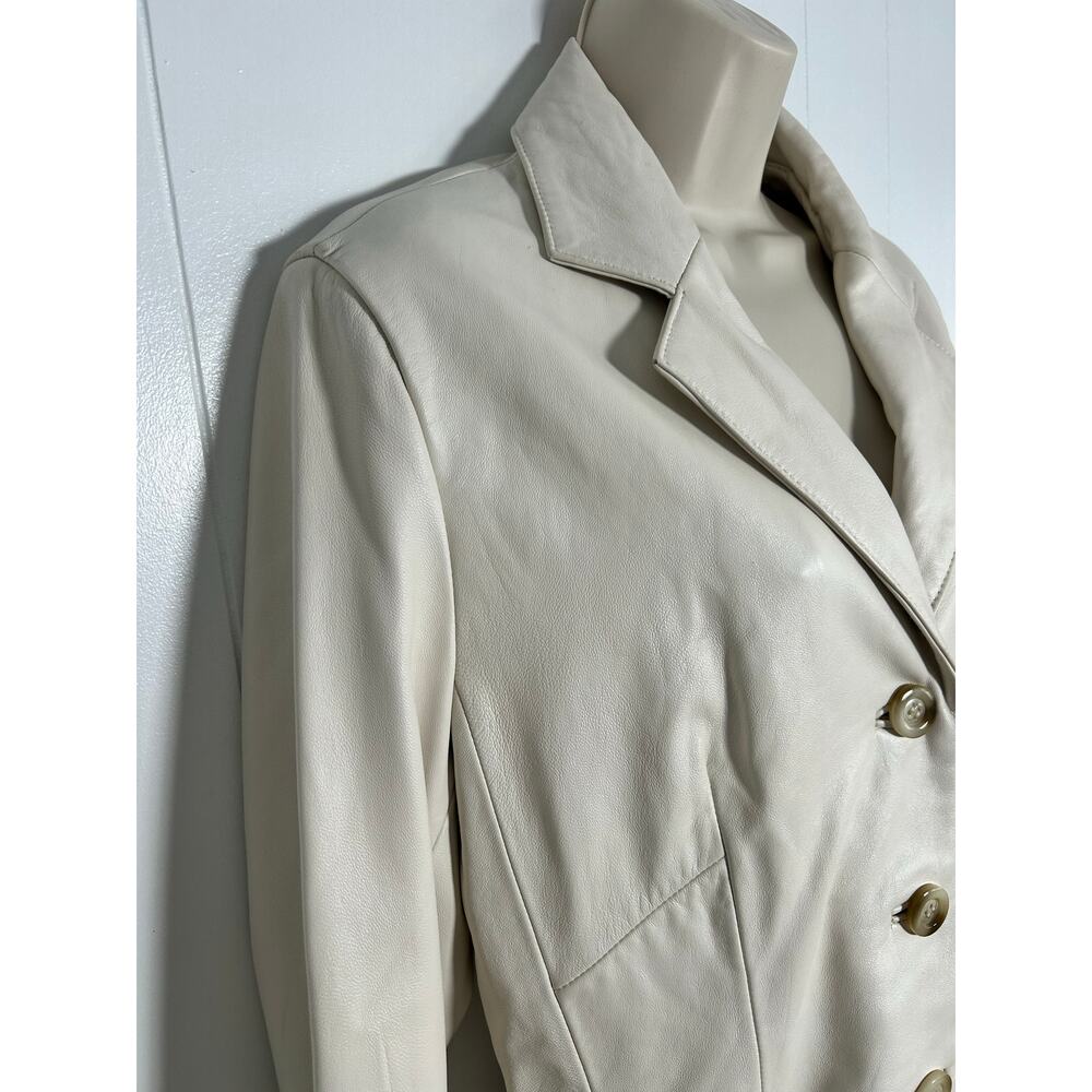 Wilsons Leather Womens Medium Jacket with Camel Lining and Snake Skin Pockets XC - Picture 3 of 16